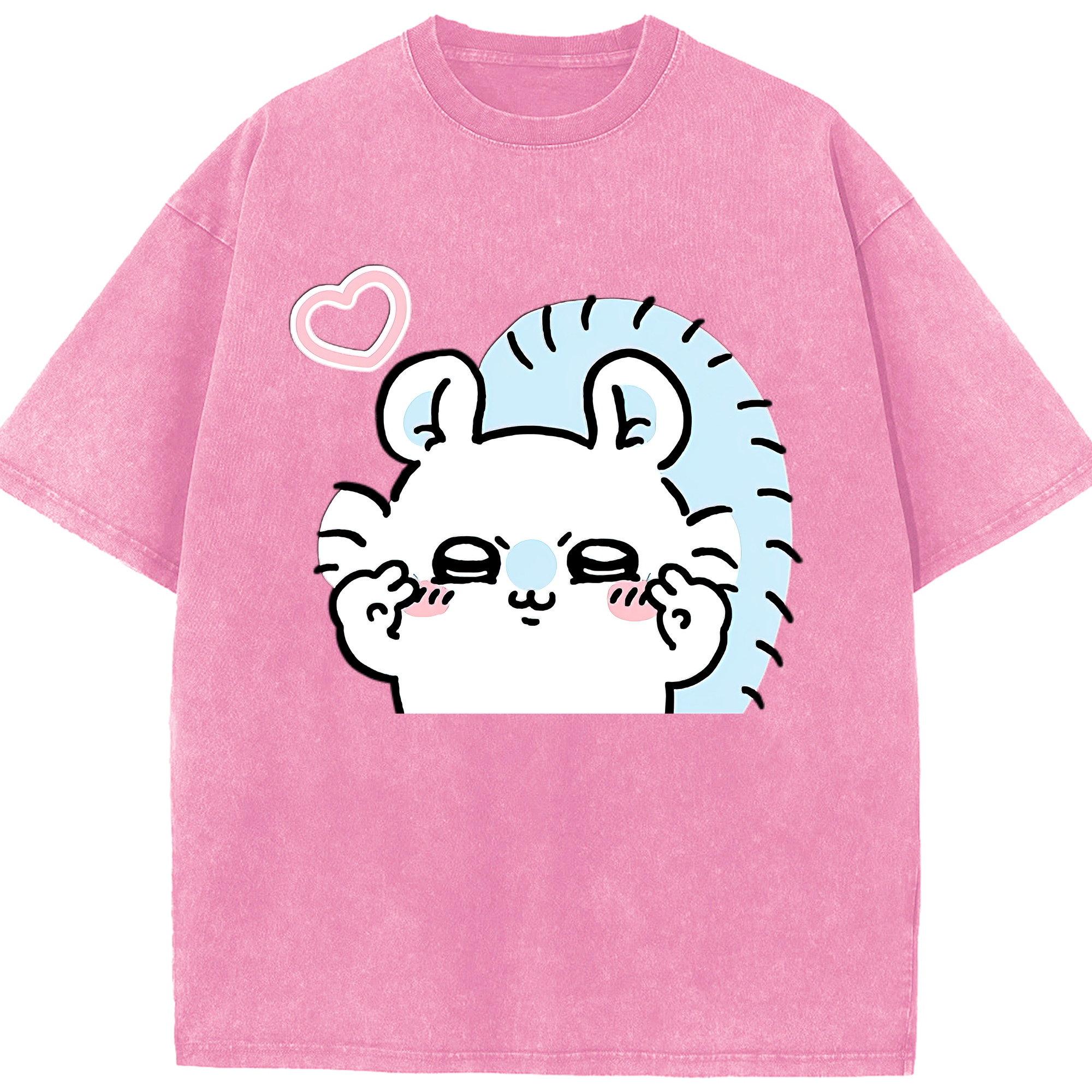 （画像用） ちいかわ モモンガ Chii-kawa Momonga 綿100% ヴィンテージ風 半袖Tシャツ（フロントプリント）
